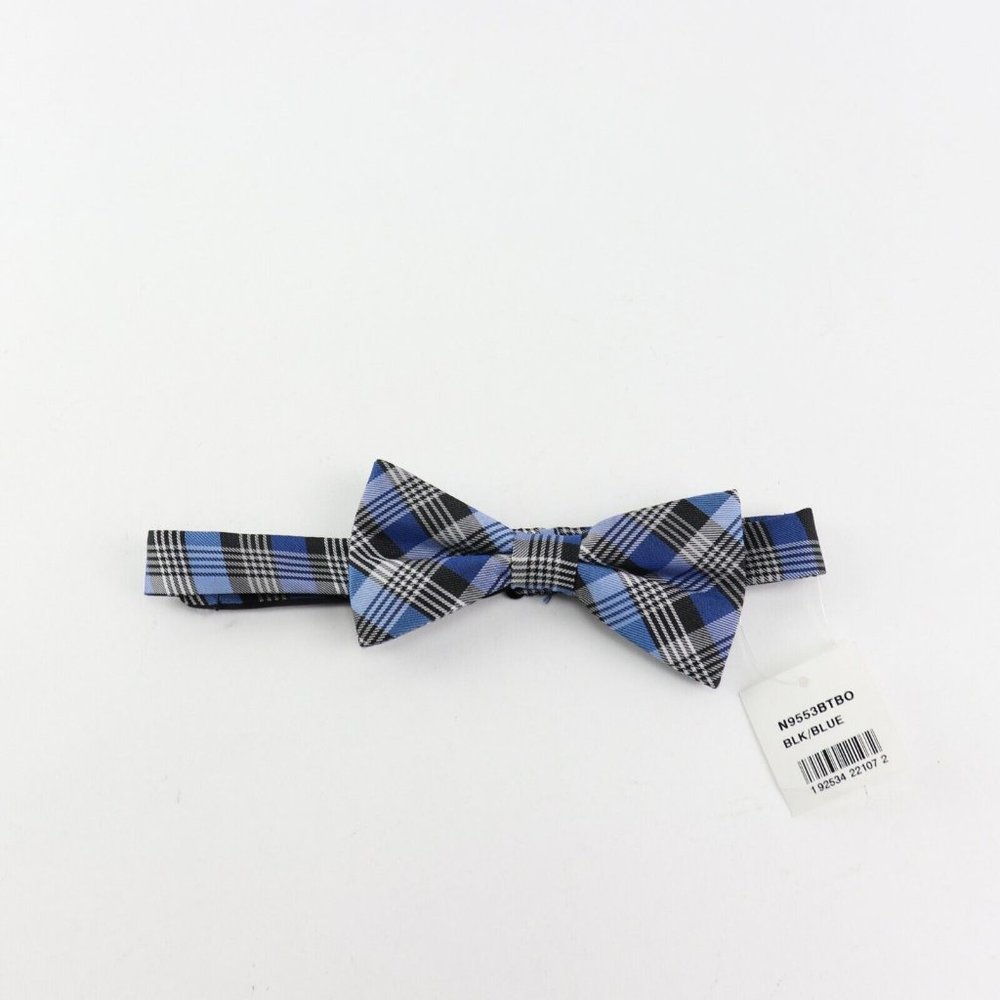 Bloomingdale's The Men's Store Blue Plaid Men's Silk Bow Tie